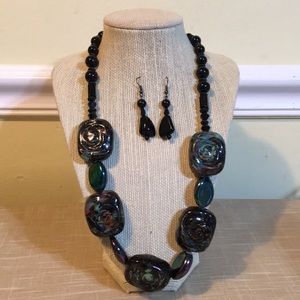 Necklace and matching earrings